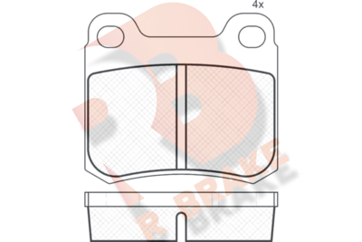 RB0517 R BRAKE Комплект тормозных колодок, дисковый тормоз