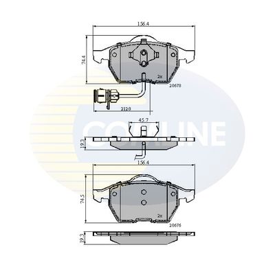 CBP1715 COMLINE Комплект тормозных колодок, дисковый тормоз