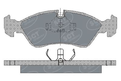 SP158PR SCT - MANNOL Комплект тормозных колодок, дисковый тормоз