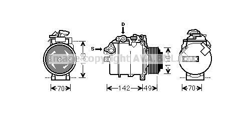 BWAK387 AVA QUALITY COOLING Компрессор, кондиционер