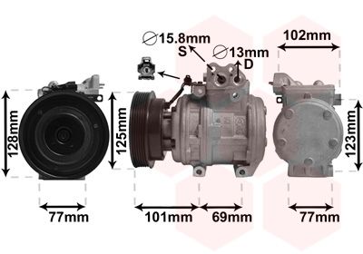 8300K211 VAN WEZEL Компрессор, кондиционер