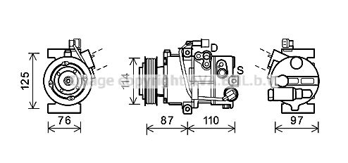 HYK301 AVA QUALITY COOLING Компрессор, кондиционер