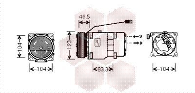 0900K257 VAN WEZEL Компрессор, кондиционер