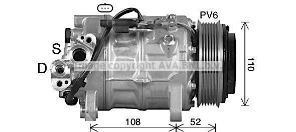 BWK601 PRASCO Компрессор, кондиционер