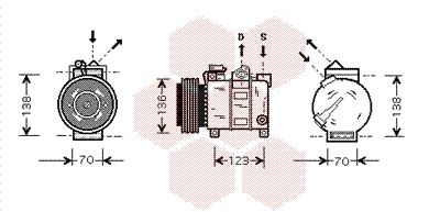 0100K016 VAN WEZEL Компрессор, кондиционер