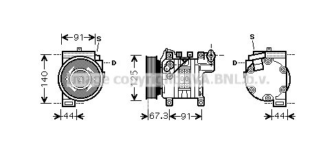 DNK273 PRASCO Компрессор, кондиционер