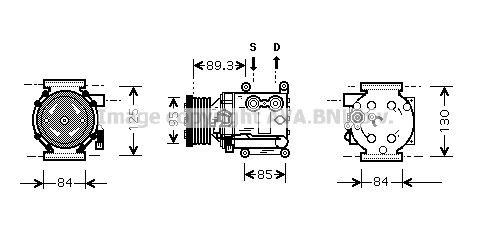 FDK402 AVA QUALITY COOLING Компрессор, кондиционер