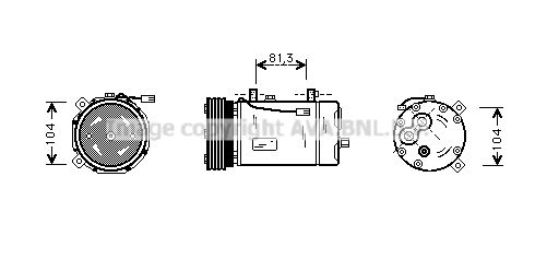 FDAK267 AVA QUALITY COOLING Компрессор, кондиционер