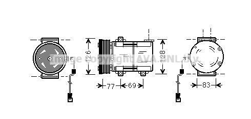 FDAK289 AVA QUALITY COOLING Компрессор, кондиционер