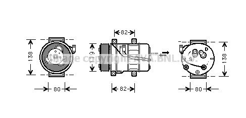 VOAK054 PRASCO Компрессор, кондиционер