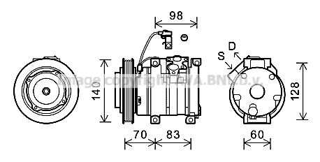 TOK630 AVA QUALITY COOLING Компрессор, кондиционер