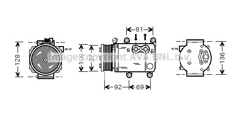 FDK419 AVA QUALITY COOLING Компрессор, кондиционер