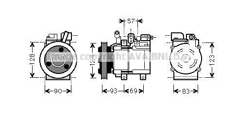 HYK259 AVA QUALITY COOLING Компрессор, кондиционер