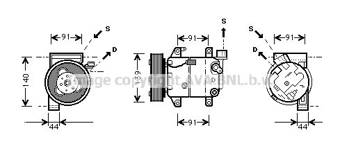 DNK005 PRASCO Компрессор, кондиционер