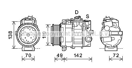 MSK644 PRASCO Компрессор, кондиционер