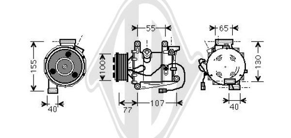 DCK1300 DIEDERICHS Компрессор, кондиционер