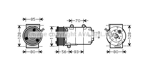 FDAK416 AVA QUALITY COOLING Компрессор, кондиционер