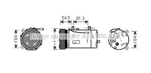 FDAK307 AVA QUALITY COOLING Компрессор, кондиционер