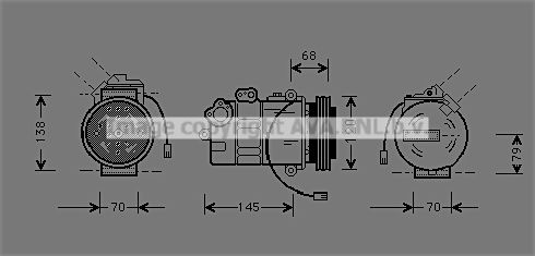 AIK011 AVA QUALITY COOLING Компрессор, кондиционер