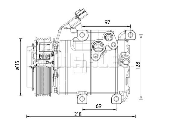 ACP1467000P MAHLE Компрессор, кондиционер