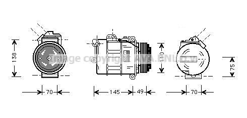 BWAK237 AVA QUALITY COOLING Компрессор, кондиционер