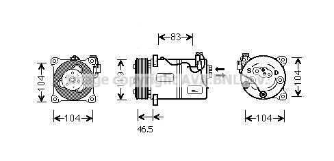 VOK059 AVA QUALITY COOLING Компрессор, кондиционер