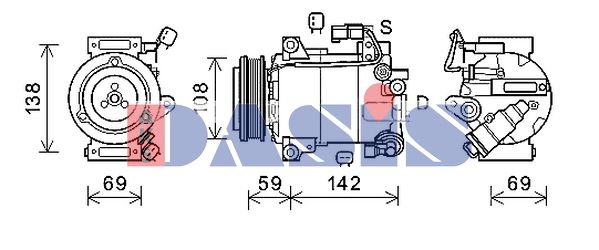 852793N AKS DASIS Компрессор, кондиционер