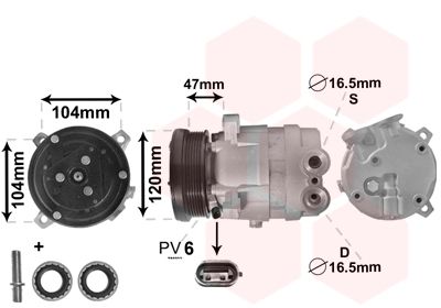 0800K054 VAN WEZEL Компрессор, кондиционер