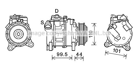 BWAK492 AVA QUALITY COOLING Компрессор, кондиционер