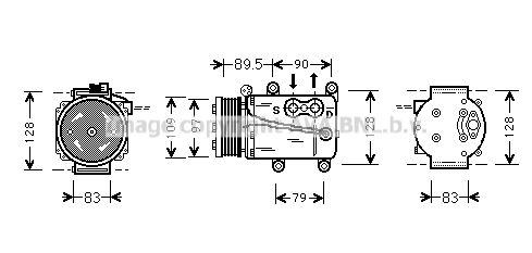 FDAK082 AVA QUALITY COOLING Компрессор, кондиционер