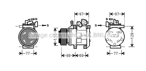 KAK124 AVA QUALITY COOLING Компрессор, кондиционер