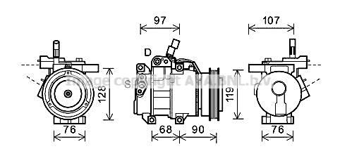 KAAK161 AVA QUALITY COOLING Компрессор, кондиционер