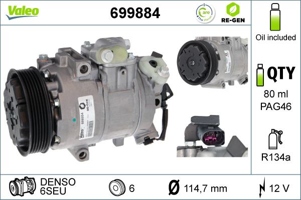 699884 VALEO Компрессор, кондиционер