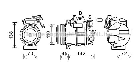 MSK676 PRASCO Компрессор, кондиционер