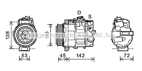 MSK577 PRASCO Компрессор, кондиционер