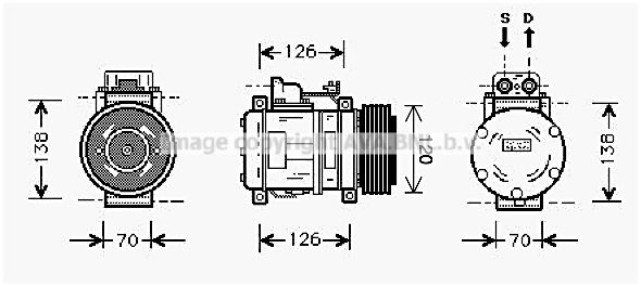 MSK057 AVA QUALITY COOLING Компрессор, кондиционер