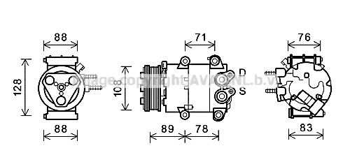 FDAK571 AVA QUALITY COOLING Компрессор, кондиционер