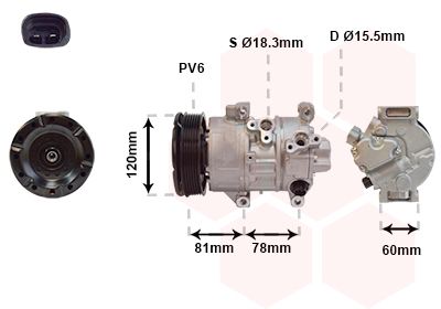 5300K581 VAN WEZEL Компрессор, кондиционер