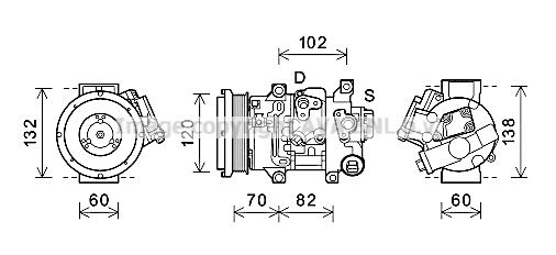 TOK721 AVA QUALITY COOLING Компрессор, кондиционер