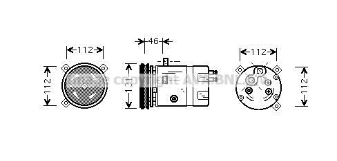 OLAK278 AVA QUALITY COOLING Компрессор, кондиционер