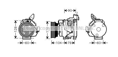 TOAK437 AVA QUALITY COOLING Компрессор, кондиционер