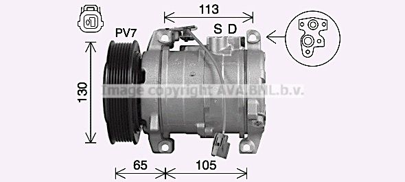 HDAK322 AVA QUALITY COOLING Компрессор, кондиционер