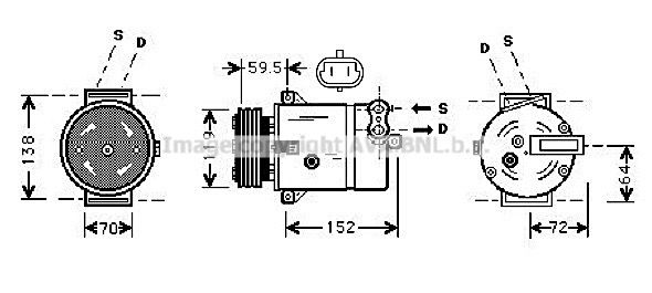 OLAK279 AVA QUALITY COOLING Компрессор, кондиционер