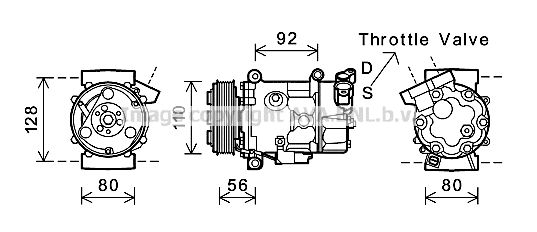 BWK416 AVA QUALITY COOLING Компрессор, кондиционер