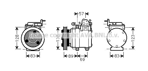 HYK260 AVA QUALITY COOLING Компрессор, кондиционер