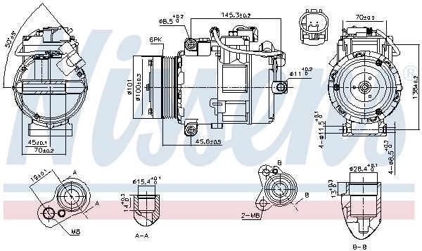 890012 NISSENS Компрессор, кондиционер