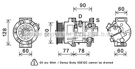 TOK584 AVA QUALITY COOLING Компрессор, кондиционер