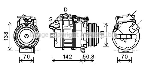 BWK428 AVA QUALITY COOLING Компрессор, кондиционер