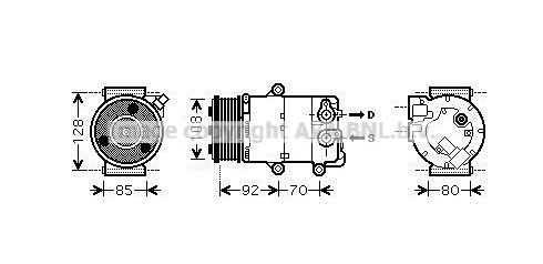 FDAK415 AVA QUALITY COOLING Компрессор, кондиционер