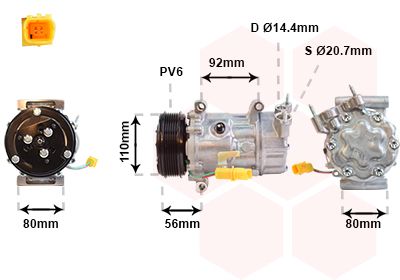 0600K416 VAN WEZEL Компрессор, кондиционер